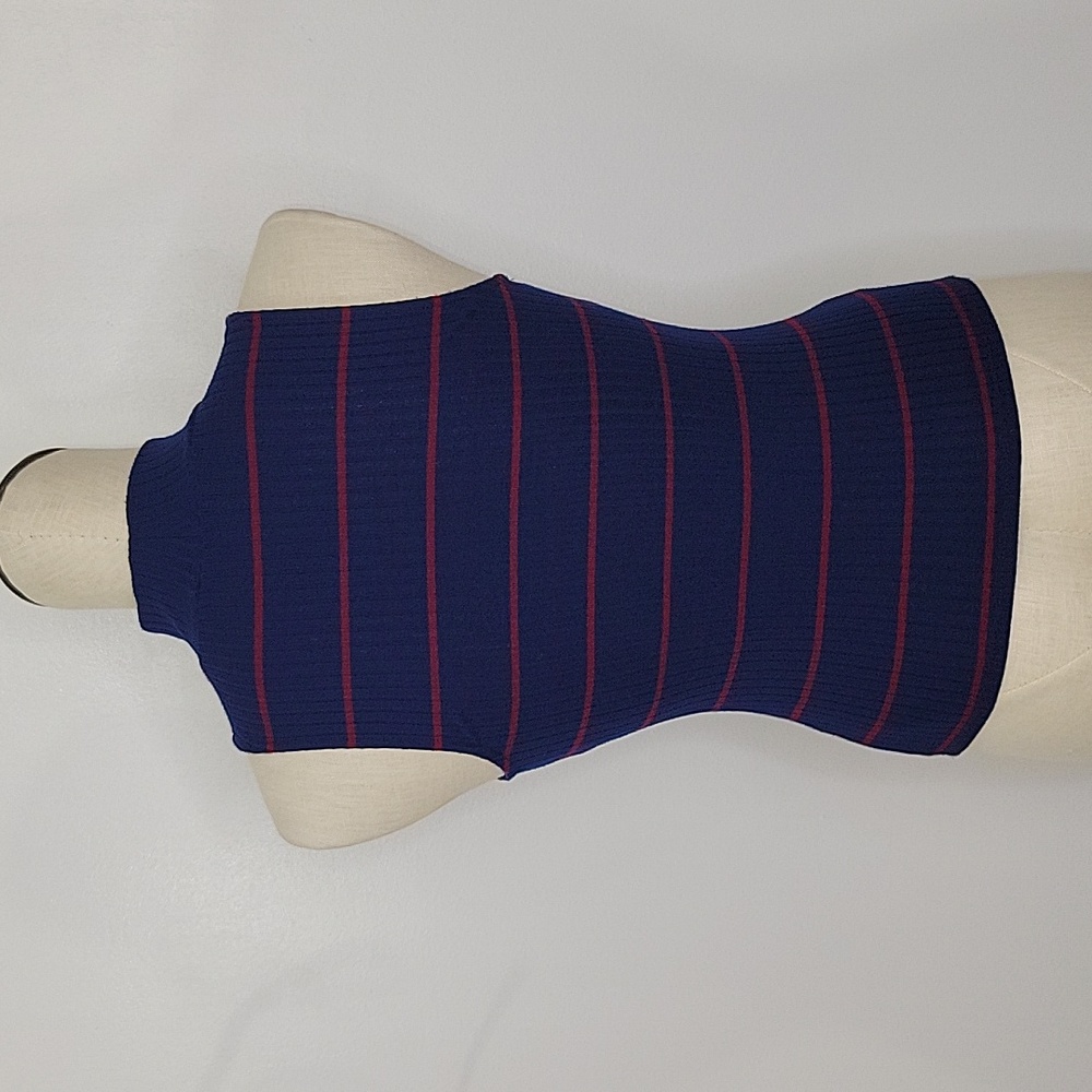 Arizona Jean Company Striped Mock Turtleneck Sleeveless Sweater SZ    3/$15 - Picture 3 of 9